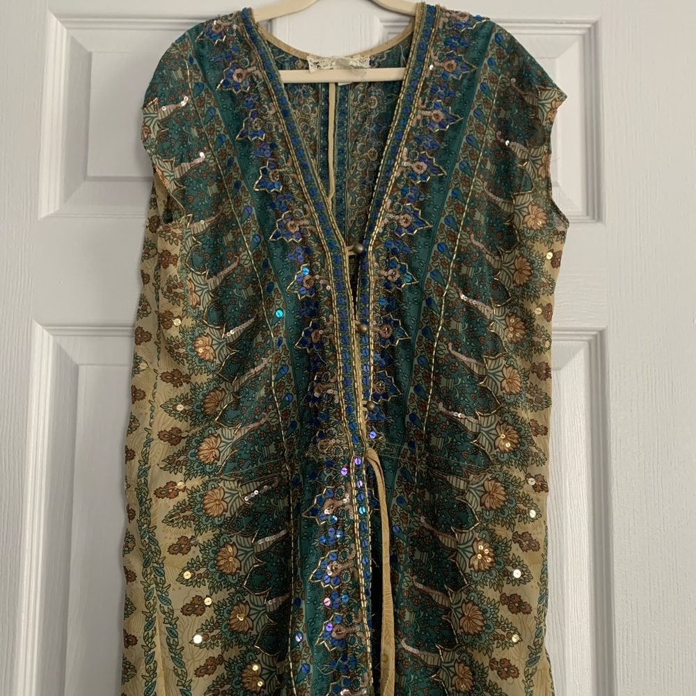 B Vintage for Anthropologie Beaded Tunic Size S
